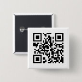 Quadratischer QR Code-Knopf Button (Vorne & Hinten)