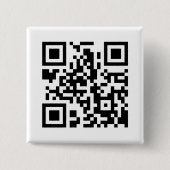 Quadratischer QR Code-Knopf Button (Vorderseite)