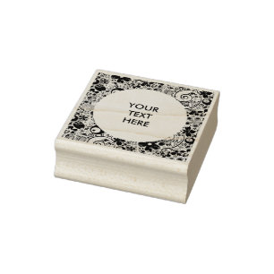 Quadratischer Rahmen-Blumen-Power I + Ihre Ideen Gummistempel
