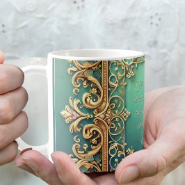 quadratischer Rahmen mit benutzerdefinierbarer Grö Kaffeetasse