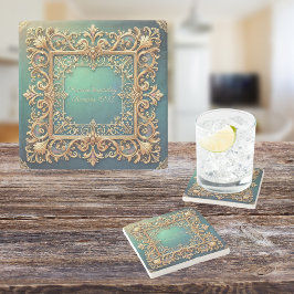 quadratischer Rahmen mit benutzerdefinierbarer Grö Steinuntersetzer