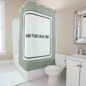 Quadratischer Rahmen weiß + Ihre Ideen Duschvorhang (Beispiel)