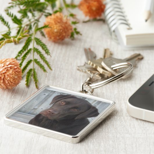 Quadratischer Schlüsselanhänger - (Seite)