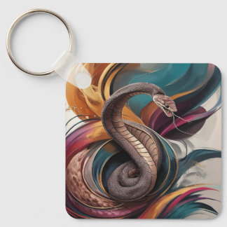 Quadratischer Schlüsselanhänger aus Metall