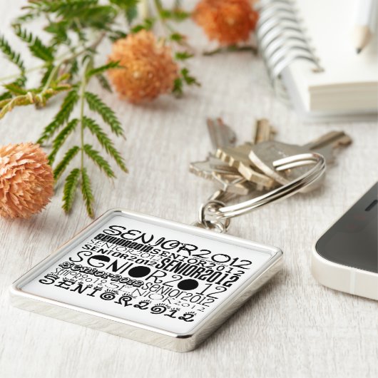 Quadratischer Schlüsselanhänger des Senior-2012 (Seite)