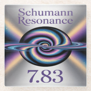 Quadratischer Schumann-Resonanz-Glasuntersetzer Glasuntersetzer