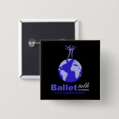 Quadratischer schwarzer Knopf Button (Vorne & Hinten)