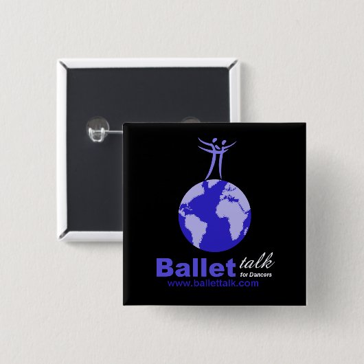 Quadratischer schwarzer Knopf Button (Vorne & Hinten)