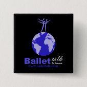 Quadratischer schwarzer Knopf Button (Vorderseite)