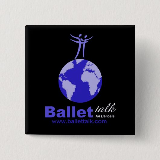 Quadratischer schwarzer Knopf Button (Vorderseite)