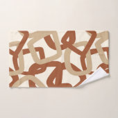 Quadratischer Tangle Burnt Sienna Creme Badhandtuch Set (Handtuch)