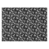 Quadratischer Tangle Jet Black Charcoalgrau Tischdecke (Vorderseite (Horizontal))