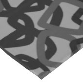 Quadratischer Tangle Jet Black Charcoalgrau Tischdecke (Schrägansicht)