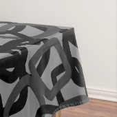 Quadratischer Tangle Jet Black Charcoalgrau Tischdecke (Beispiel)