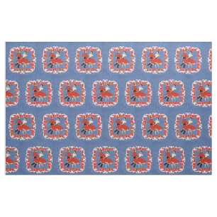 Quadratischer Tanz-Paare auf Imitat-Denim Stoff