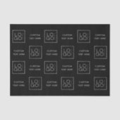 Quadratischer Text für benutzerdefiniertes Firmenl Seidenpapier (Vorderseite)