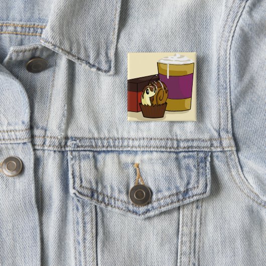 Quadratischer Trüffel-Schnecke-Knopf Button (Beispiel)