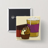 Quadratischer Trüffel-Schnecke-Knopf Button (Vorne & Hinten)