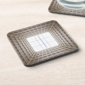 quadratischer Tunnel Getränkeuntersetzer (Linke Seite)