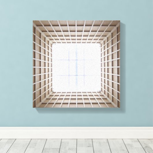 quadratischer Tunnel Leinwanddruck (Insitu (Holzboden))