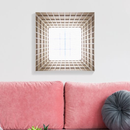 quadratischer Tunnel Leinwanddruck (Insitu (Wohnzimmer))