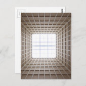 quadratischer Tunnel Postkarte (Vorne/Hinten)