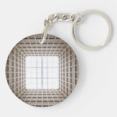 quadratischer Tunnel Schlüsselanhänger (Rückseite)