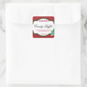 Quadratischer Weihnachtsbaum Aufkleber (Tasche)