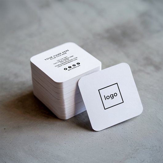 Quadratisches berufliches Weiß hinzufügen Quadratische Visitenkarte