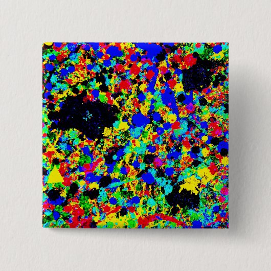 quadratisches Button mit abstrakten Kunstwerken. (Vorderseite)