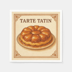 Quadratisches Design (Tarte Tatin, Retro-Stil) Serviette