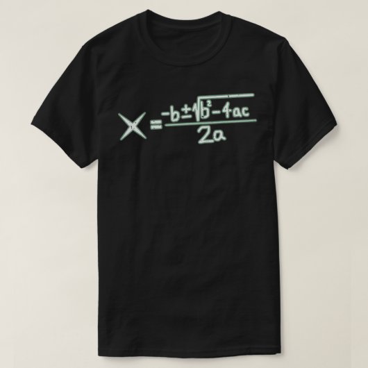 Quadratisches Formel Algebra Math Lover Geschenk T-Shirt (Design vorne)