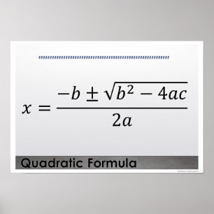 Quadratisches Formel-Math-Poster Poster