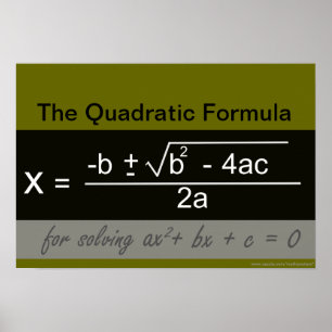 Quadratisches Formel-Math-Poster Poster
