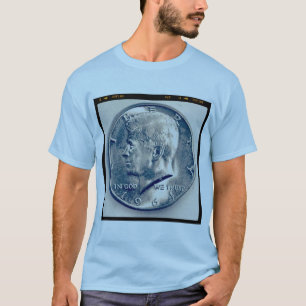 Quadratisches Foto - JFK halber Dollar T-Shirt