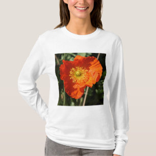 Quadratisches Foto - Oranger Klatschmohn T-Shirt