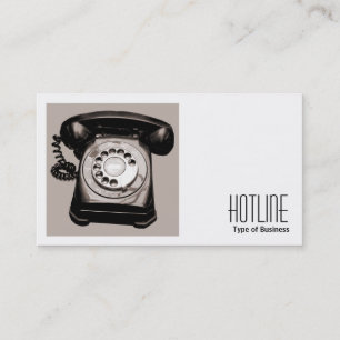 Quadratisches Foto (v2) - Hotline (Warm getönt) Visitenkarte