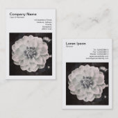 Quadratisches Foto (v3) - Chrysantheme Visitenkarte (Vorne/Hinten)