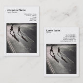 Quadratisches Foto (v3) - Kreuzung der Straße Visitenkarte (Vorne/Hinten)