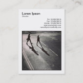 Quadratisches Foto (v3) - Kreuzung der Straße Visitenkarte (Rückseite)