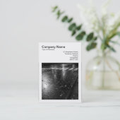 Quadratisches Foto (v3) - nasse Herbst-Straße Visitenkarte (Stehend Vorderseite)