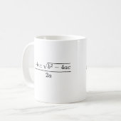 Quadratisches Gleichungsdesign - ABC Formel Kaffeetasse (Vorderseite Links)