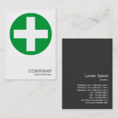 Quadratisches Grün des Foto-0155 - großes Visitenkarte (Vorne/Hinten)