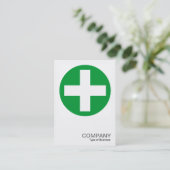 Quadratisches Grün des Foto-0155 - großes Visitenkarte (Stehend Vorderseite)