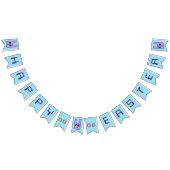 Quadratisches Häschen-glückliche Wimpelkette (Alle)