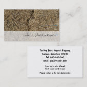 Quadratisches Heuballen-Nahaufnahme-Foto Visitenkarte (Vorne/Hinten)