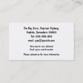 Quadratisches Heuballen-Nahaufnahme-Foto Visitenkarte (Rückseite)