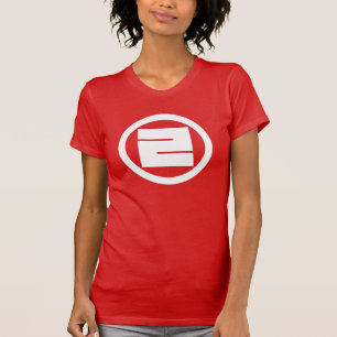 Quadratisches Kanji-Zeichen für EINS im Kreis T-Shirt