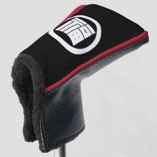 Quadratisches Kanji-Zeichen für FUKU im Kreis Golf Headcover