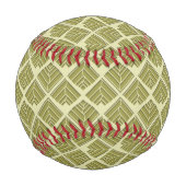 Quadratisches Leaf Muster Gold Limones Licht Baseball (Vorderseite)